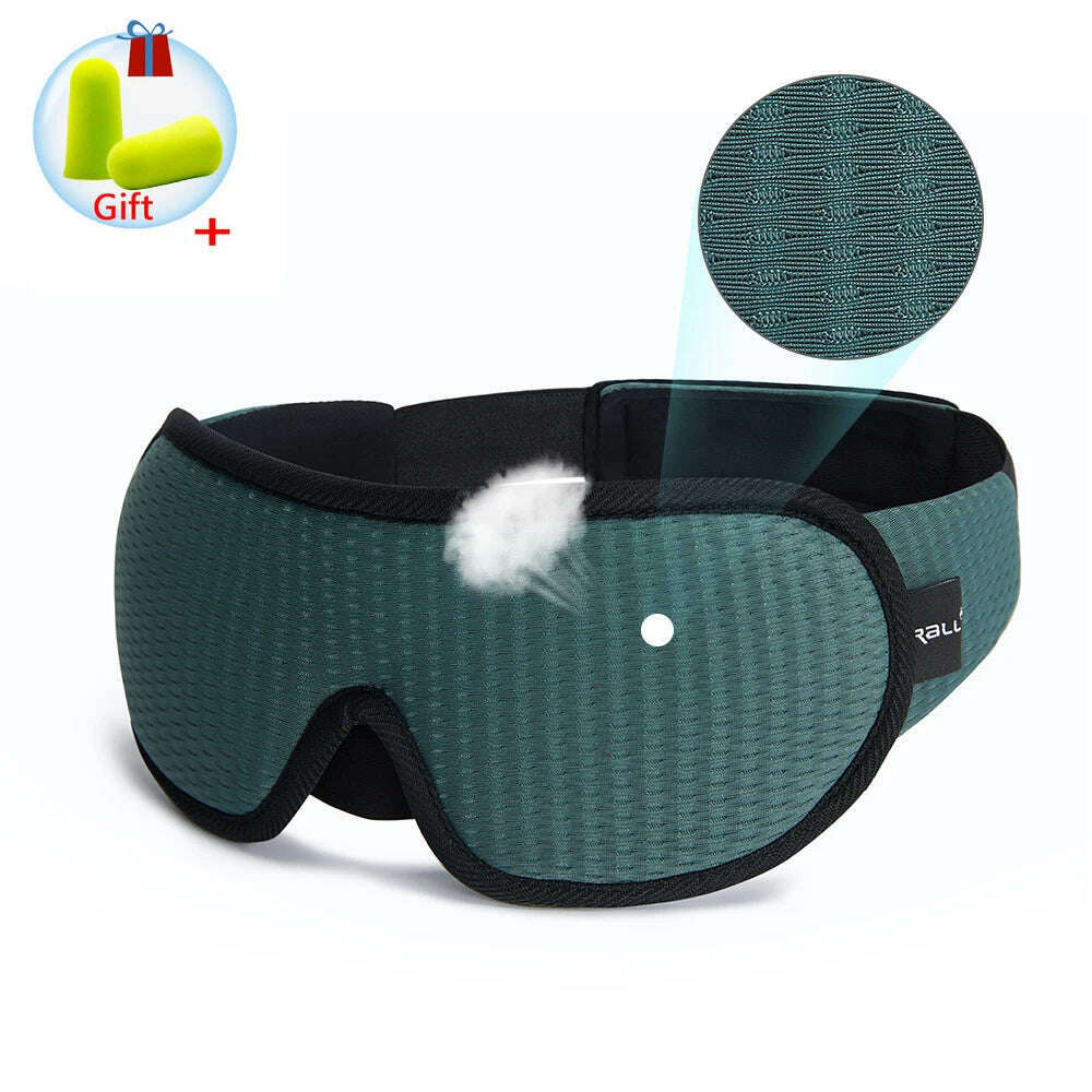 3D Sleeping Mask Block Out Light Sleep Mask For Eyes Soft Sleeping Aid Eye Mask for Travel Eyeshade Night Breathable Slaapmasker - KIMLUD