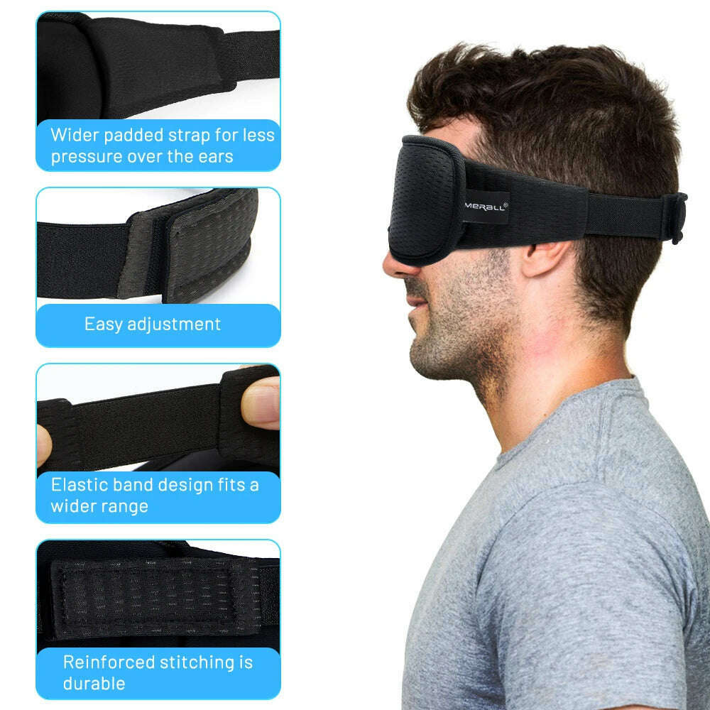 3D Sleeping Mask Block Out Light Sleep Mask For Eyes Soft Sleeping Aid Eye Mask for Travel Eyeshade Night Breathable Slaapmasker - KIMLUD