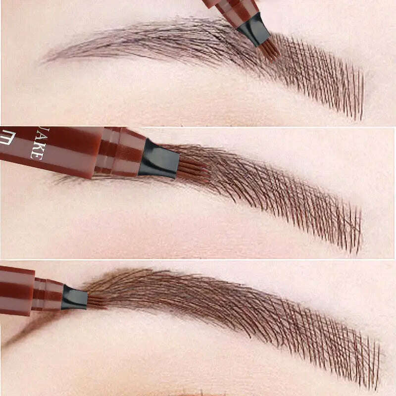 KIMLUD, 4 Point Eyebrow Pencil Maquillajes Para Mujer Waterproof Liquid Eyebrow Pen Makeup Long Lasting Cosmetic Microblade Brow Pencil, KIMLUD Womens Clothes