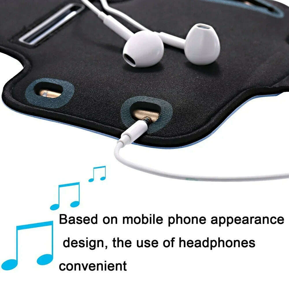 5 Inch Mobile Phone Armband Outdoor Sports Smartphone Holder Gym Running Phone Bag Arm Band Cases for Samsung for IPhone Holder - KIMLUD