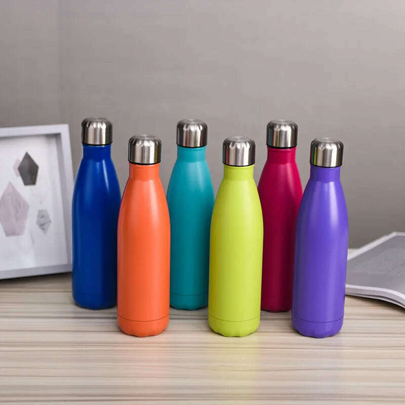 KIMLUD, 500ml/750ml Double-layer Stainless Steel Insulated Cup, Large Capacity Cola Bottle, Sports Water Cup, KIMLUD Womens Clothes