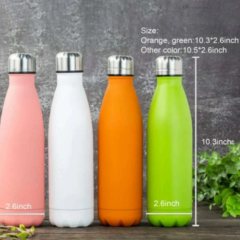 KIMLUD, 500ml/750ml Double-layer Stainless Steel Insulated Cup, Large Capacity Cola Bottle, Sports Water Cup, KIMLUD Womens Clothes