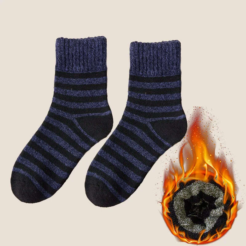 5Pairs Super Thick Winter Woolen Merino Socks for Men Towel Thermal Warm Sport Socks Cotton Male's Cold Snow Boot Terry Sock - KIMLUD