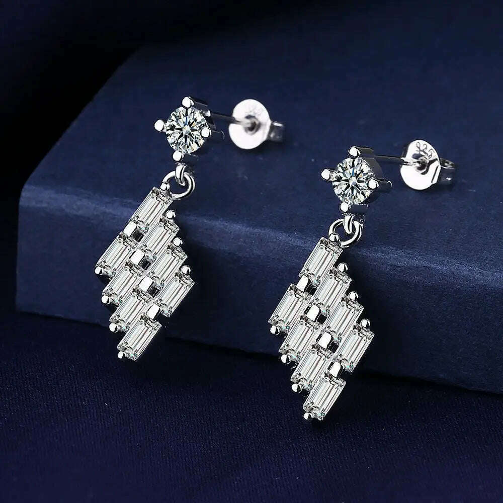 KIMLUD, 925 Sterling Silver Jewelry Women Fashion Cute Tiny Clear Crystal CZ Stud Earrings Gift for Girls Teens Lady Gift, ED209, KIMLUD APPAREL - Womens Clothes