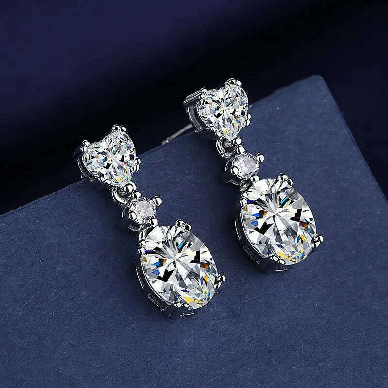 KIMLUD, 925 Sterling Silver Jewelry Women Fashion Cute Tiny Clear Crystal CZ Stud Earrings Gift for Girls Teens Lady Gift, ED197, KIMLUD APPAREL - Womens Clothes