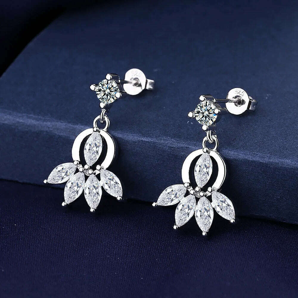 KIMLUD, 925 Sterling Silver Jewelry Women Fashion Cute Tiny Clear Crystal CZ Stud Earrings Gift for Girls Teens Lady Gift, ED215, KIMLUD APPAREL - Womens Clothes