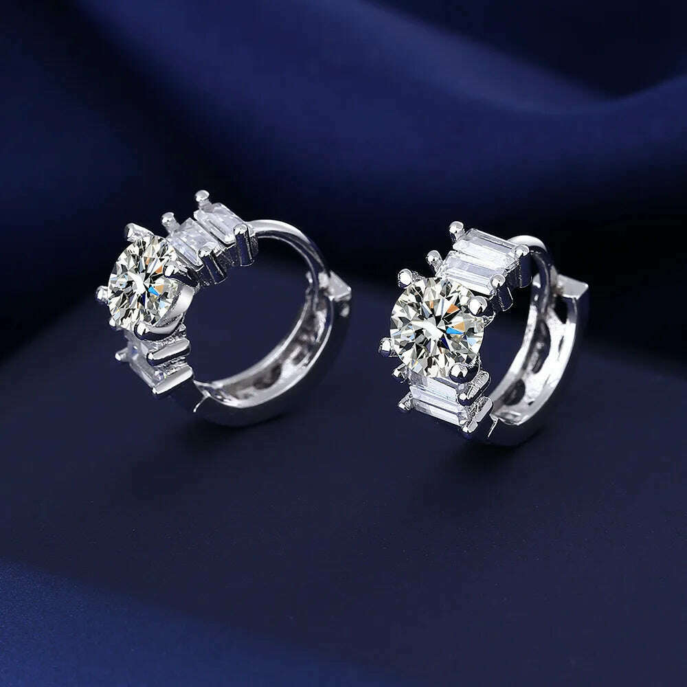 KIMLUD, 925 Sterling Silver Jewelry Women Fashion Cute Tiny Clear Crystal CZ Stud Earrings Gift for Girls Teens Lady Gift, EHH130, KIMLUD APPAREL - Womens Clothes