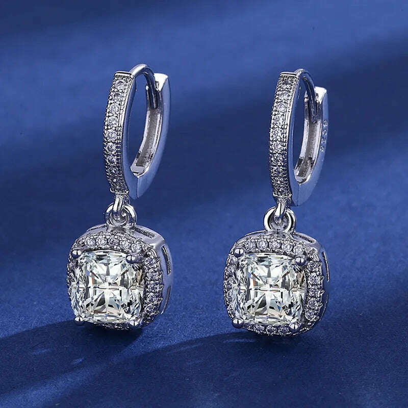 KIMLUD, 925 Sterling Silver Jewelry Women Fashion Cute Tiny Clear Crystal CZ Stud Earrings Gift for Girls Teens Lady Gift, EHH033, KIMLUD APPAREL - Womens Clothes