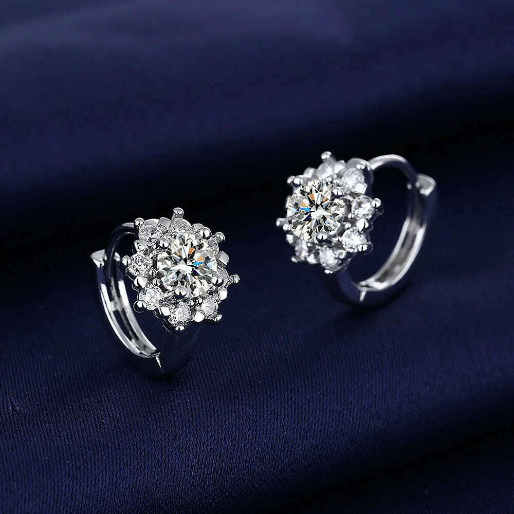 KIMLUD, 925 Sterling Silver Jewelry Women Fashion Cute Tiny Clear Crystal CZ Stud Earrings Gift for Girls Teens Lady Gift, EHH131, KIMLUD APPAREL - Womens Clothes
