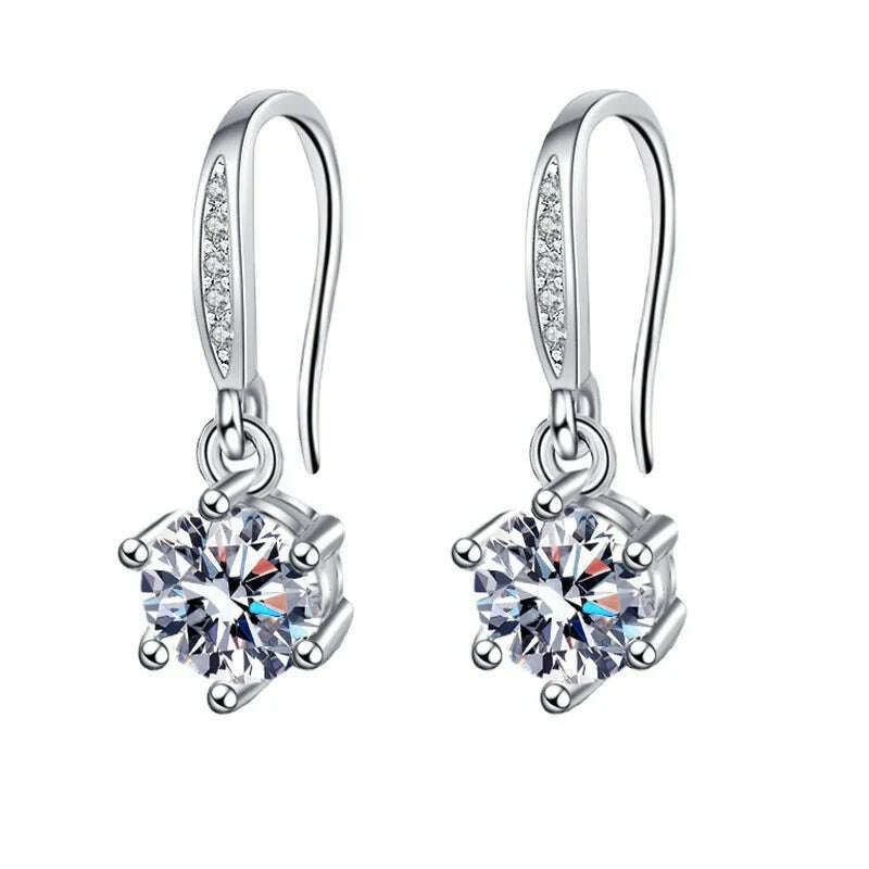 KIMLUD, 925 Sterling Silver Jewelry Women Fashion Cute Tiny Clear Crystal CZ Stud Earrings Gift for Girls Teens Lady Gift, EHH011, KIMLUD APPAREL - Womens Clothes