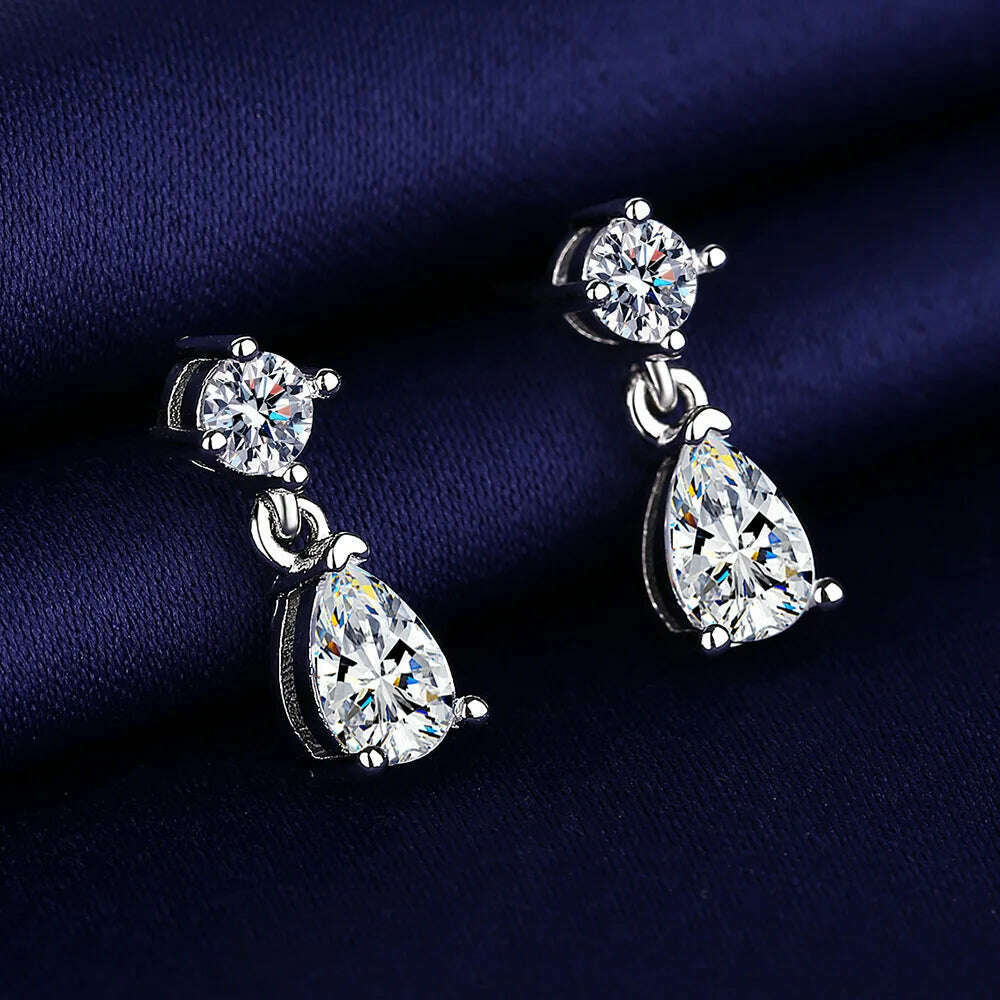 KIMLUD, 925 Sterling Silver Jewelry Women Fashion Cute Tiny Clear Crystal CZ Stud Earrings Gift for Girls Teens Lady Gift, ED246, KIMLUD APPAREL - Womens Clothes