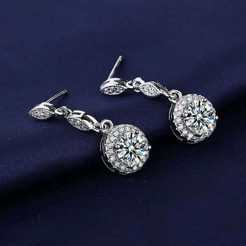 KIMLUD, 925 Sterling Silver Jewelry Women Fashion Cute Tiny Clear Crystal CZ Stud Earrings Gift for Girls Teens Lady Gift, ED190, KIMLUD APPAREL - Womens Clothes