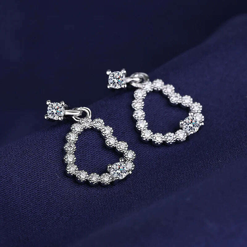KIMLUD, 925 Sterling Silver Jewelry Women Fashion Cute Tiny Clear Crystal CZ Stud Earrings Gift for Girls Teens Lady Gift, ED175, KIMLUD APPAREL - Womens Clothes