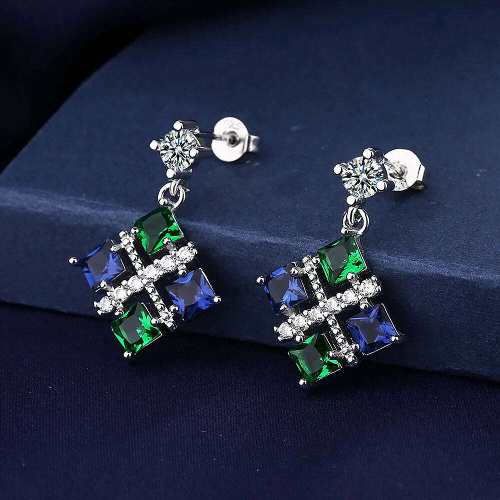KIMLUD, 925 Sterling Silver Jewelry Women Fashion Cute Tiny Clear Crystal CZ Stud Earrings Gift for Girls Teens Lady Gift, ED210, KIMLUD APPAREL - Womens Clothes