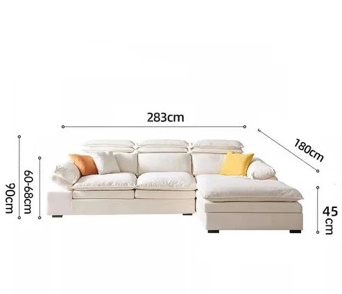 Relaxing White Sofa Nordic Lazy Elegant Soft Minimalist Puff Sofa Bedrooms Reclining Divani Da Soggiorno Living Room Furniture - KIMLUD