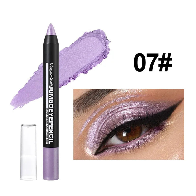 12 Colors Long-lasting Eyeshadow Pencil Waterproof Pigment Blue Purple Black Eye Shadow Stick Women Fashion Colorful Eye Makeup