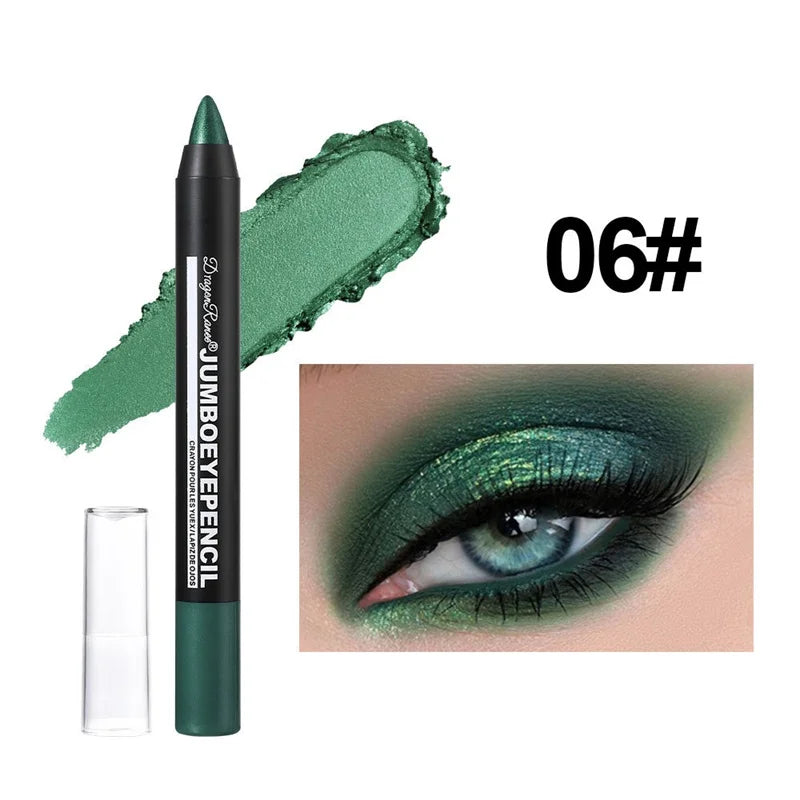 12 Colors Long-lasting Eyeshadow Pencil Waterproof Pigment Blue Purple Black Eye Shadow Stick Women Fashion Colorful Eye Makeup