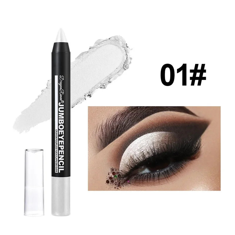 12 Colors Long-lasting Eyeshadow Pencil Waterproof Pigment Blue Purple Black Eye Shadow Stick Women Fashion Colorful Eye Makeup
