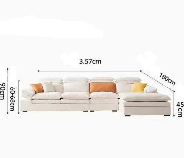 Relaxing White Sofa Nordic Lazy Elegant Soft Minimalist Puff Sofa Bedrooms Reclining Divani Da Soggiorno Living Room Furniture - KIMLUD