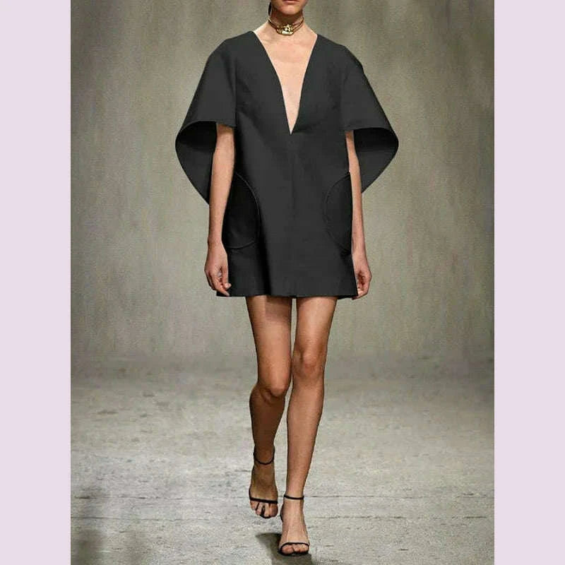 yeezzi-fashion-black-white-color-short-dress-for-women-2024-new-spring-deep-v-neck-half-sleeves-loose-prom-party-mini-dresses-kimlud-kimlud-33922950