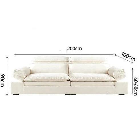 Relaxing White Sofa Nordic Lazy Elegant Soft Minimalist Puff Sofa Bedrooms Reclining Divani Da Soggiorno Living Room Furniture - KIMLUD