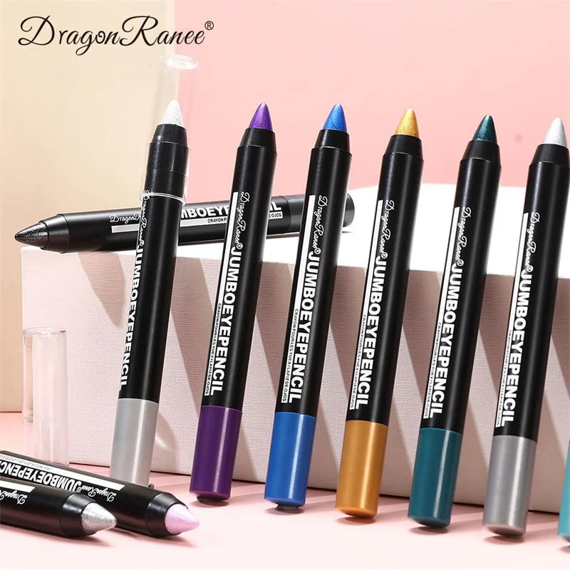 12 Colors Long-lasting Eyeshadow Pencil Waterproof Pigment Blue Purple Black Eye Shadow Stick Women Fashion Colorful Eye Makeup