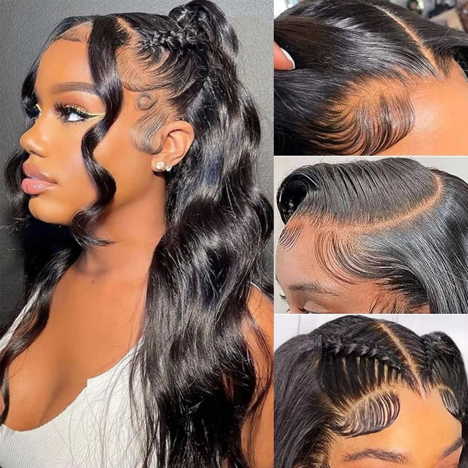 Body Wave 13x6 13x4 30 40 Inch Brazilian 200 250 Density Pre Plucked HD Lace Frontal Human Hair Wig Lace Front Glueless Wigs