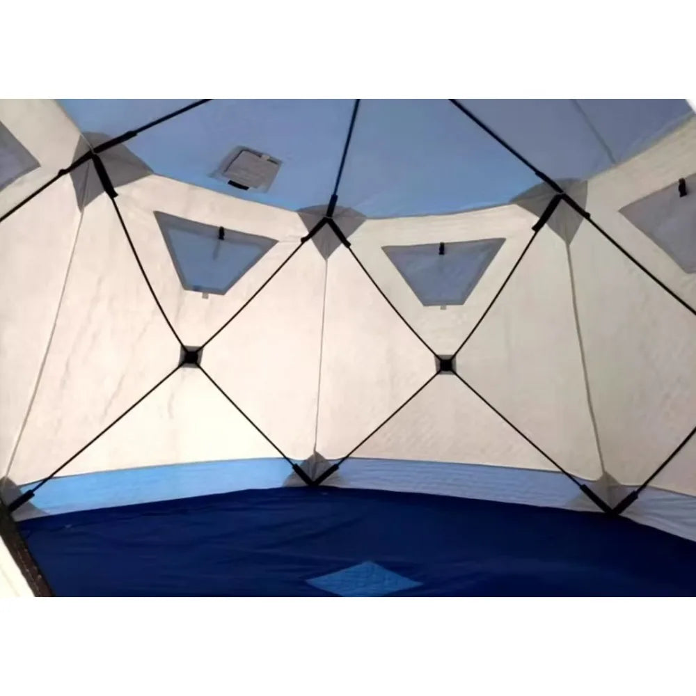 Outdoor Hexagon mobile sauna hub tent portable cube hiking insulated ice fishingpersowinter camping hot tent