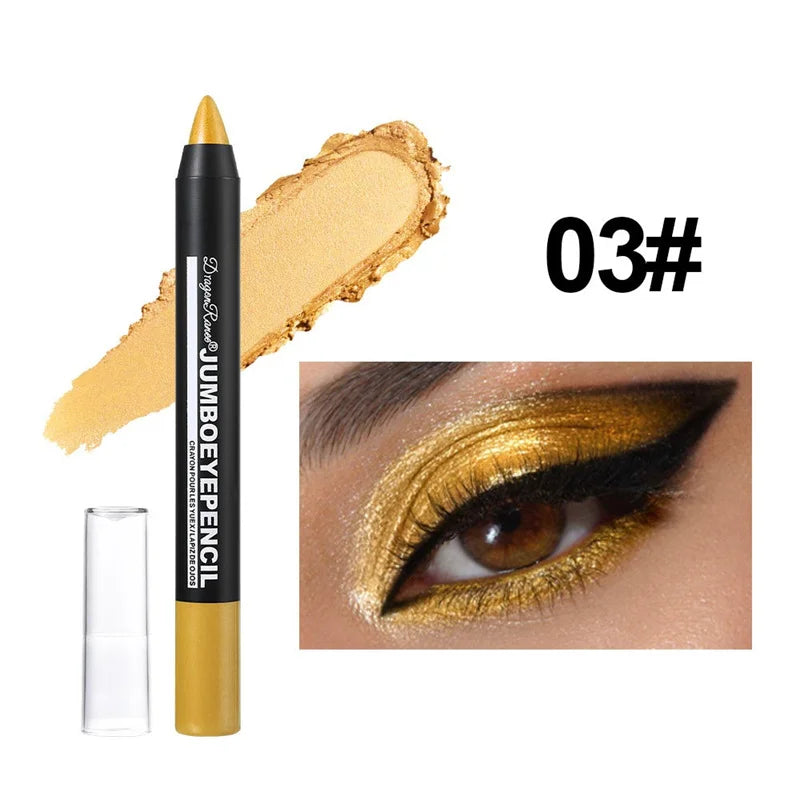 12 Colors Long-lasting Eyeshadow Pencil Waterproof Pigment Blue Purple Black Eye Shadow Stick Women Fashion Colorful Eye Makeup