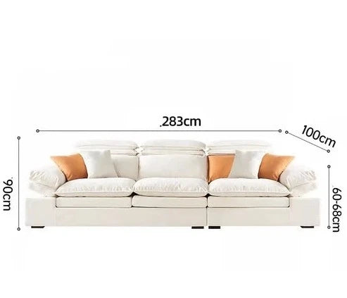 Relaxing White Sofa Nordic Lazy Elegant Soft Minimalist Puff Sofa Bedrooms Reclining Divani Da Soggiorno Living Room Furniture - KIMLUD