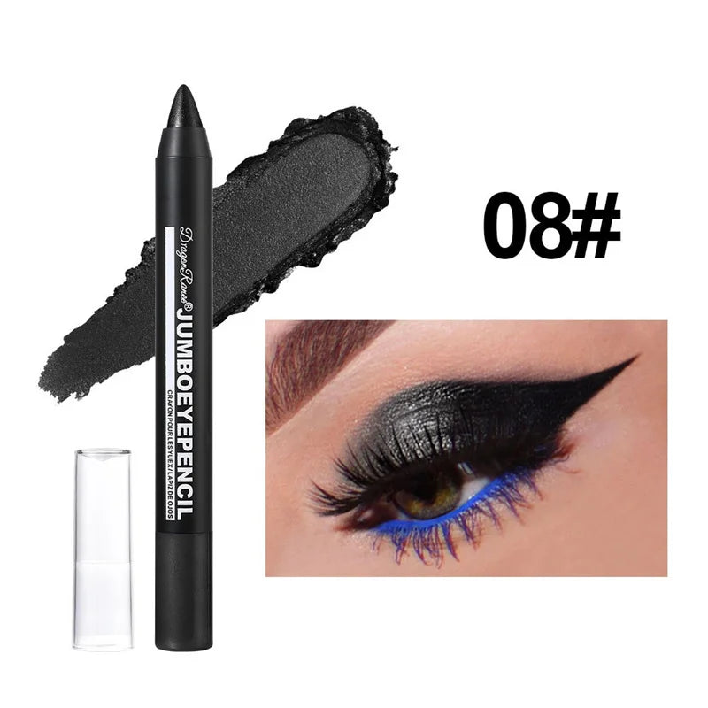 12 Colors Long-lasting Eyeshadow Pencil Waterproof Pigment Blue Purple Black Eye Shadow Stick Women Fashion Colorful Eye Makeup