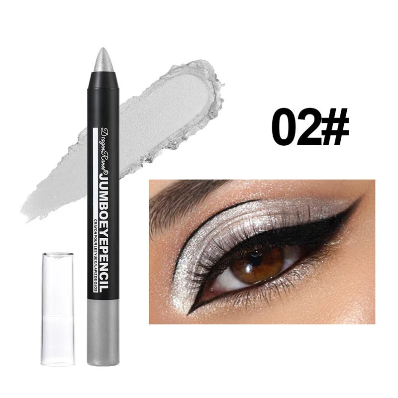 12 Colors Long-lasting Eyeshadow Pencil Waterproof Pigment Blue Purple Black Eye Shadow Stick Women Fashion Colorful Eye Makeup