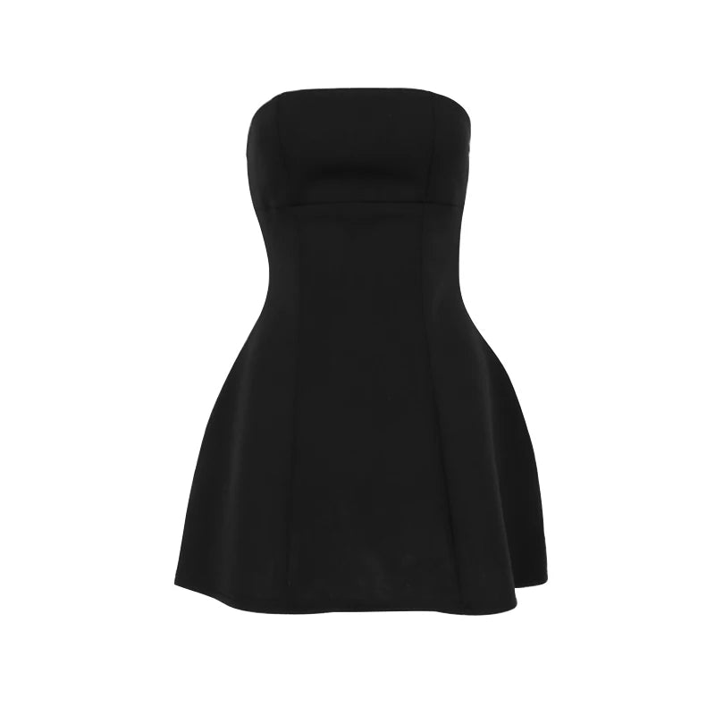 Sexy A-Line Dress Women's Summer New Solid Sexy Sleeveless Off Shoulder Bodycon Dresses Fashion Elegant Club Party Lady Dresses