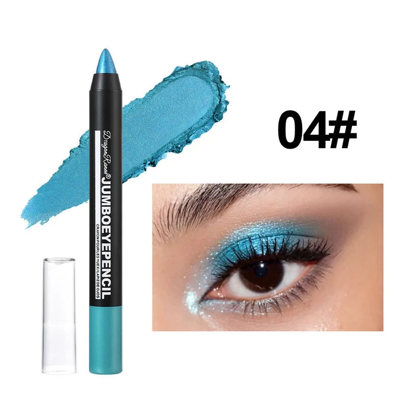 12 Colors Long-lasting Eyeshadow Pencil Waterproof Pigment Blue Purple Black Eye Shadow Stick Women Fashion Colorful Eye Makeup