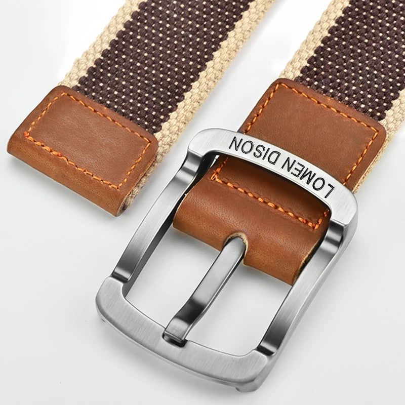 Men's and women's belt needle buckle canvas belt casual cargo belt Korean version of the tide male student youth outdoor belt