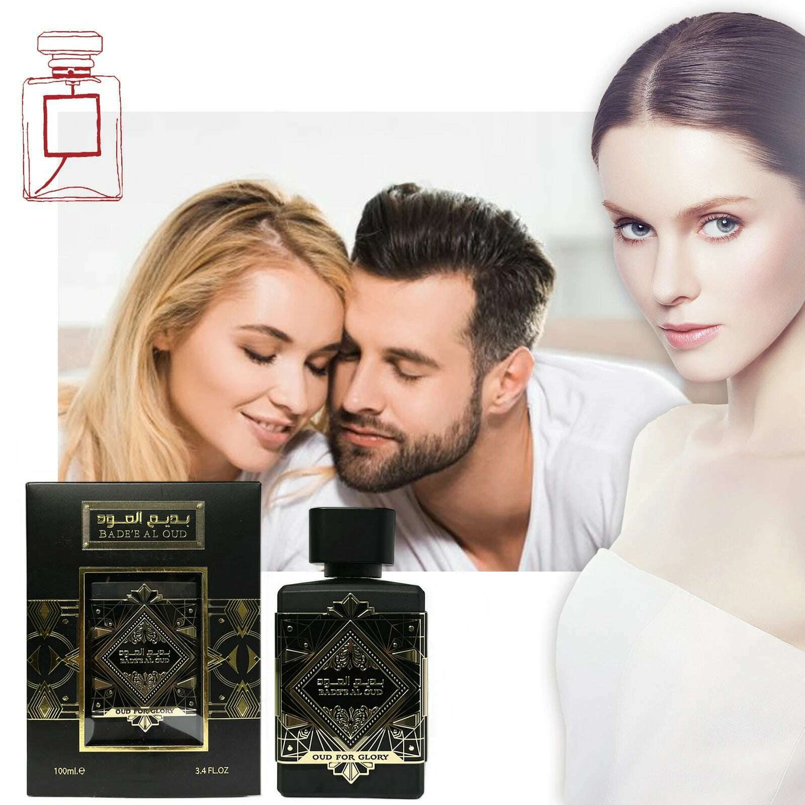 Arabic Style Lasting Fragrance Perfume Women Body Spray Plant Floral Scent Pheromone Eau De Parfum Cologne Men 100ml Toilette - KIMLUD