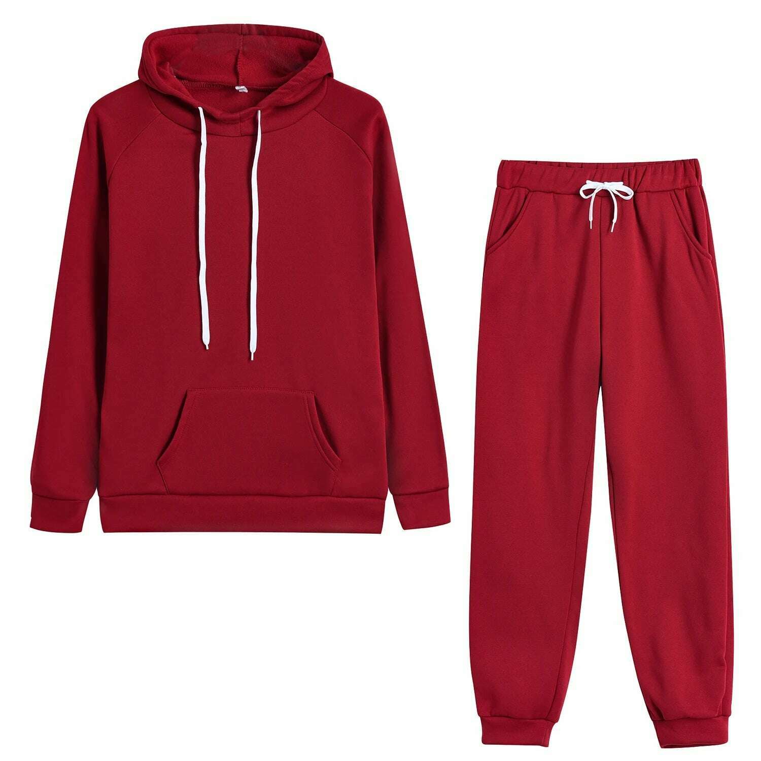 Autumn Women's Fleece Tracksuit 2 Pieces Set Pullover Hoodies+Pants Sport Suit Female Winter Warm Sweatshirt Suit for Woman - KIMLUD