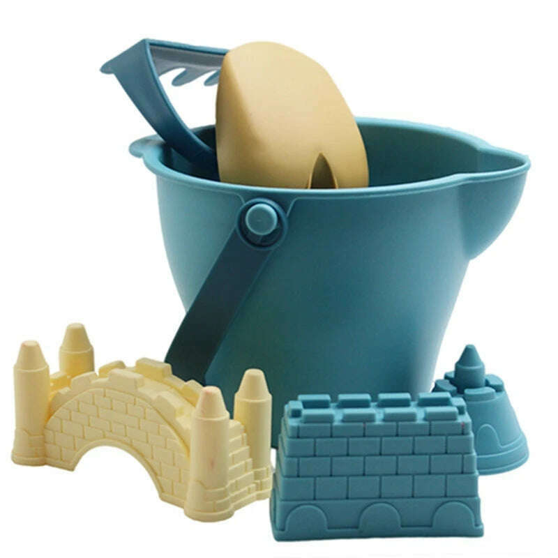 Baby Sand play Toys Beach Castle Mold Bucket Kids Outdoors Sandbox Set Sand Accessories Building Outdoor Kids Sand Toy Summer - KIMLUD