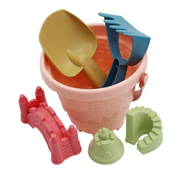 Baby Sand play Toys Beach Castle Mold Bucket Kids Outdoors Sandbox Set Sand Accessories Building Outdoor Kids Sand Toy Summer - KIMLUD