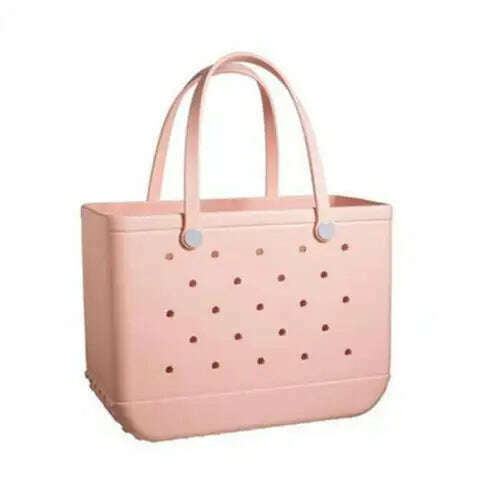 Beach Tote Silicone Basket with Sand Waterproof Travel Bag Sandproof Handbag Multi-Purpose Storage Bag for Boat Pool Sports Gym - KIMLUD