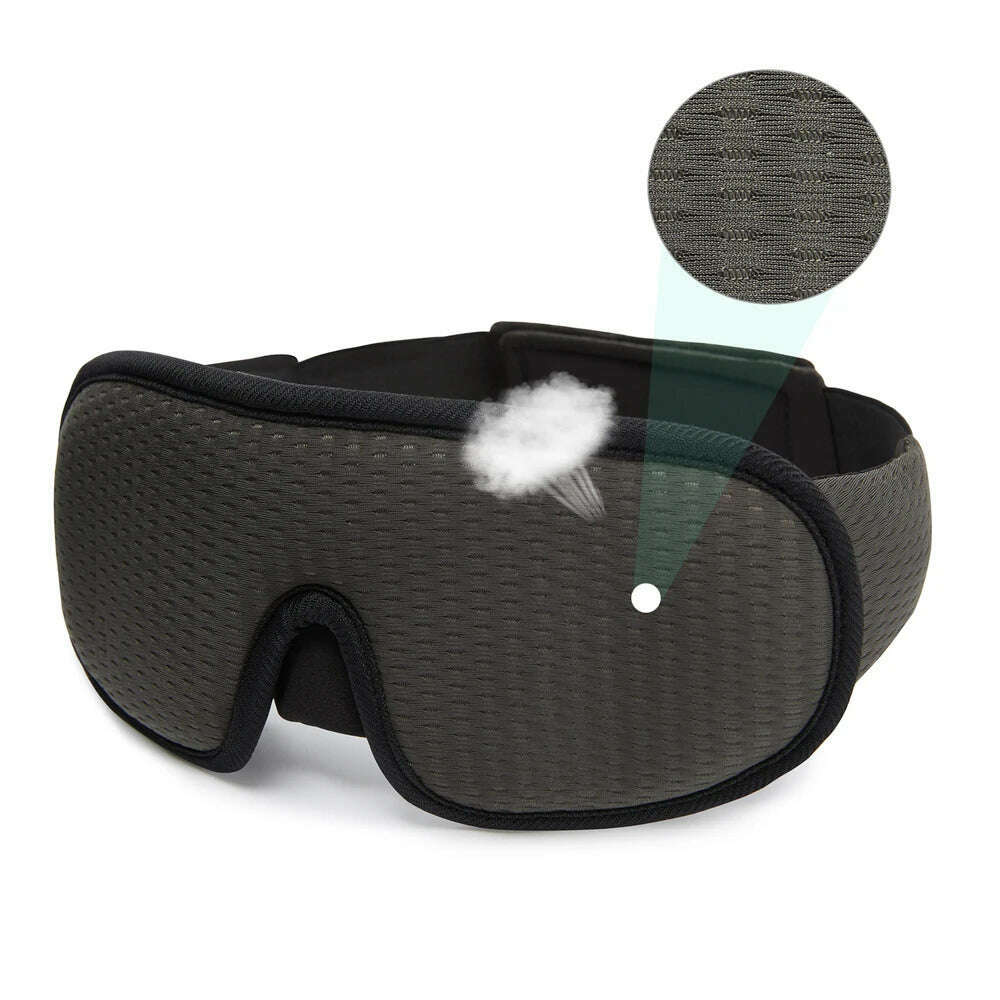 Blocking Light Sleeping Eye Mask Soft Padded Travel Shade Cover Rest Relax Sleeping Blindfold Eye Cover Sleep Mask Eyepatch - KIMLUD