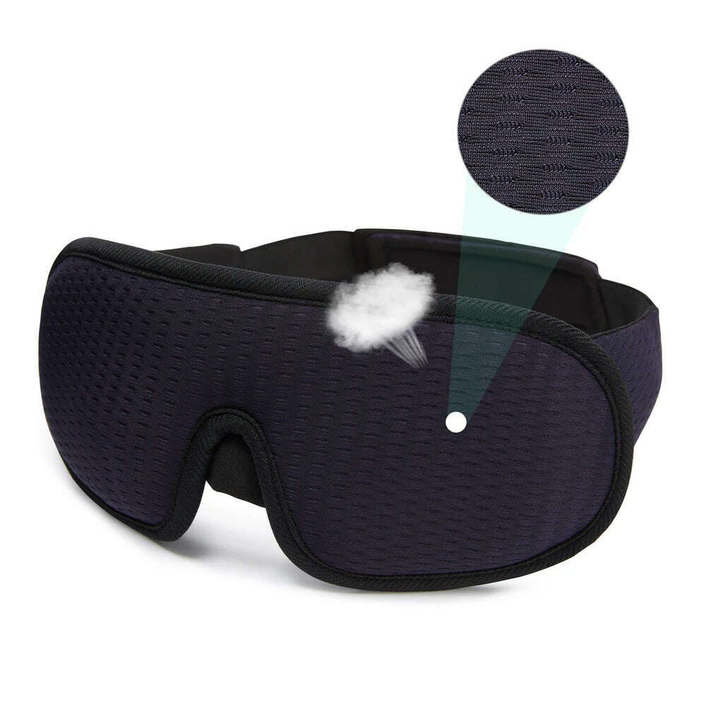 Blocking Light Sleeping Eye Mask Soft Padded Travel Shade Cover Rest Relax Sleeping Blindfold Eye Cover Sleep Mask Eyepatch - KIMLUD