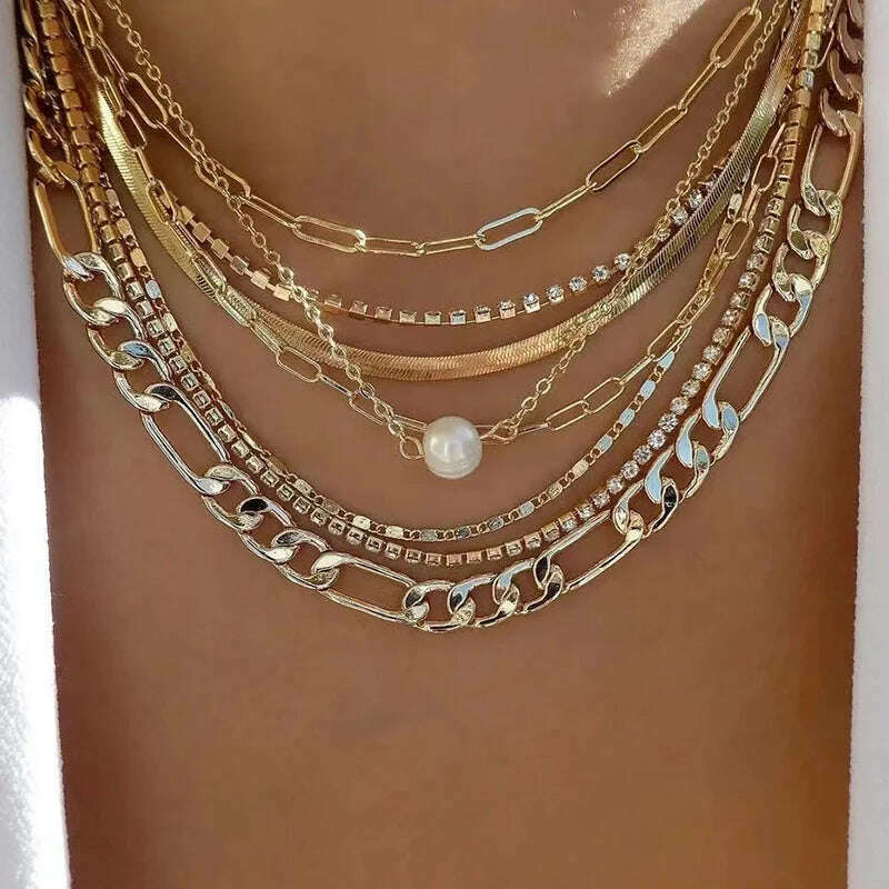 Bohemia Multilayer Crystal Butterfly Pendant Necklaces For Women Hollow Heart Choker Necklace Fashion Jewelry Party Gift N0321 - KIMLUD