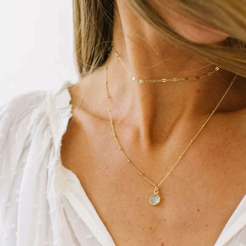 Bohemia Multilayer Crystal Butterfly Pendant Necklaces For Women Hollow Heart Choker Necklace Fashion Jewelry Party Gift N0321 - KIMLUD