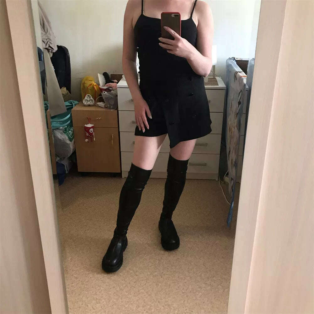 Brand New Ladies Chunky High Heels Thigh High Boots Fashion Solid Platform women's Over The Knee Boots Casual Comfy Woman Shoes - KIMLUD