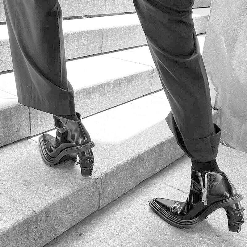 British Style Ankle Boots Women's New European American Pointed Thick Heels Retro Side Zip Motorcycle Short Boots Women - KIMLUD