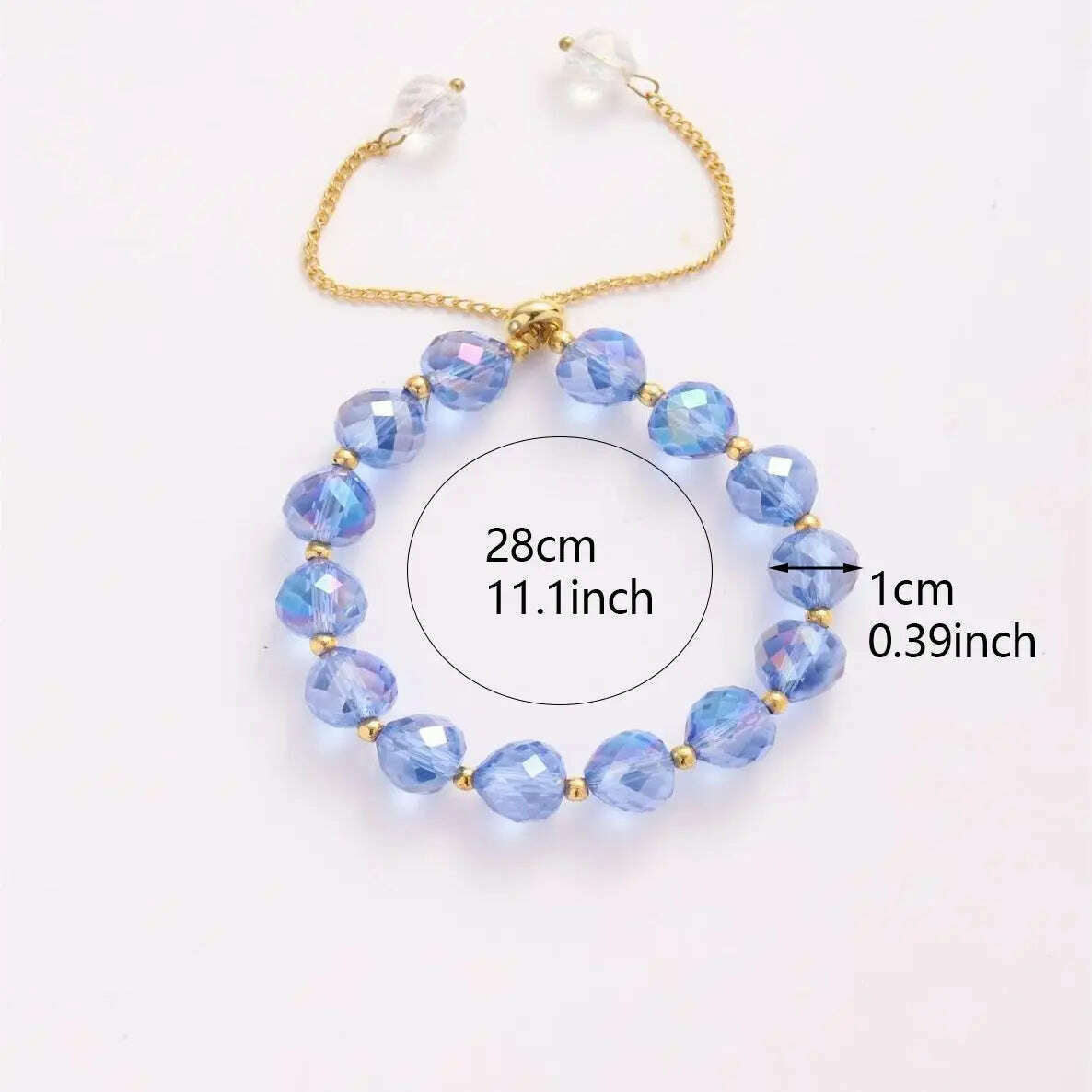KIMLUD, CARLIDANA New Artificial Austria Crystal Bracelet Fashion Shiny Stone Beads Elasticity Rope Strand Bracelets for Women Jewelry, KIMLUD Womens Clothes