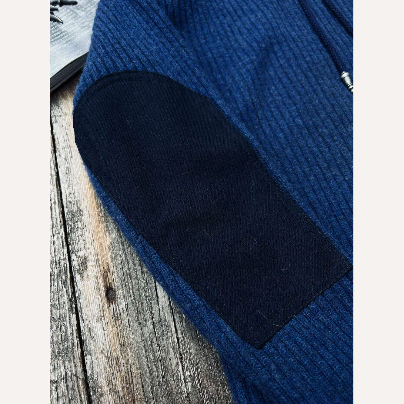 CDS369 Cidu Super Top Quality Heavy Thick 560 GSM Indigo Jumper Flexible 100% Merino Wool Warm Pullover - KIMLUD