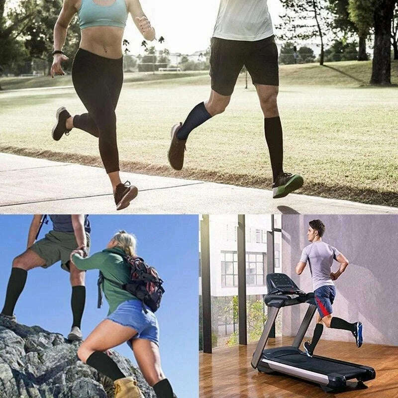 CFS Compression Socks Women Men Knee Stocking 20-30mmHg Edema Diabetes Varicose Veins Nurse Compression Socks Running Sport Sock - KIMLUD