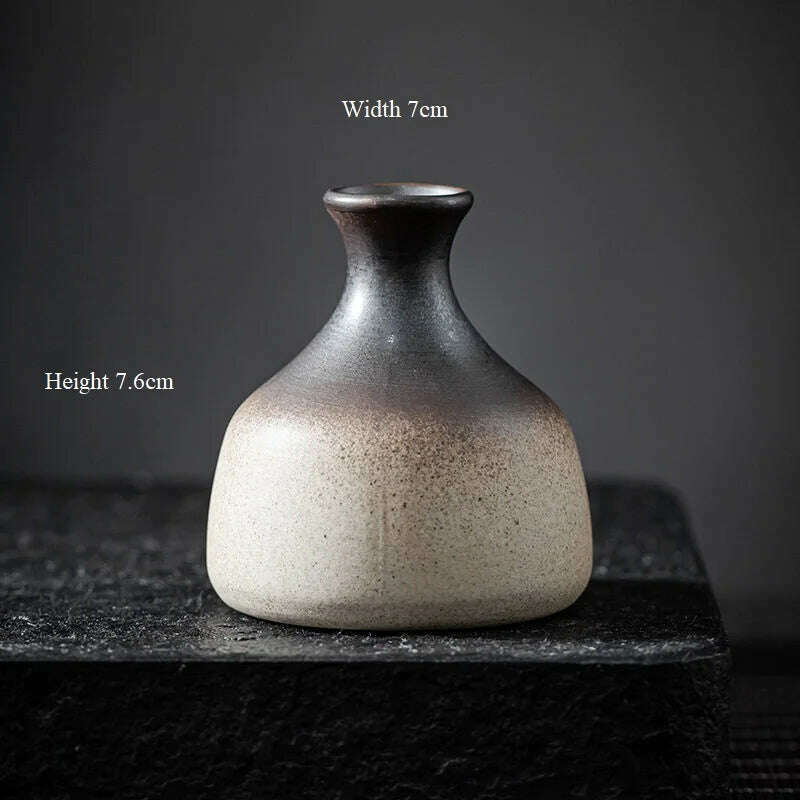 CHANSHOVA China Pottery Mini Small Flower Vases Traditional Chinese Retro Style Ceramic Vase Lliving Room Home Decoration T032 - KIMLUD